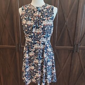 Banana Republic Navy and Cream Floral Mini Dress
